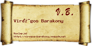 Virágos Barakony névjegykártya